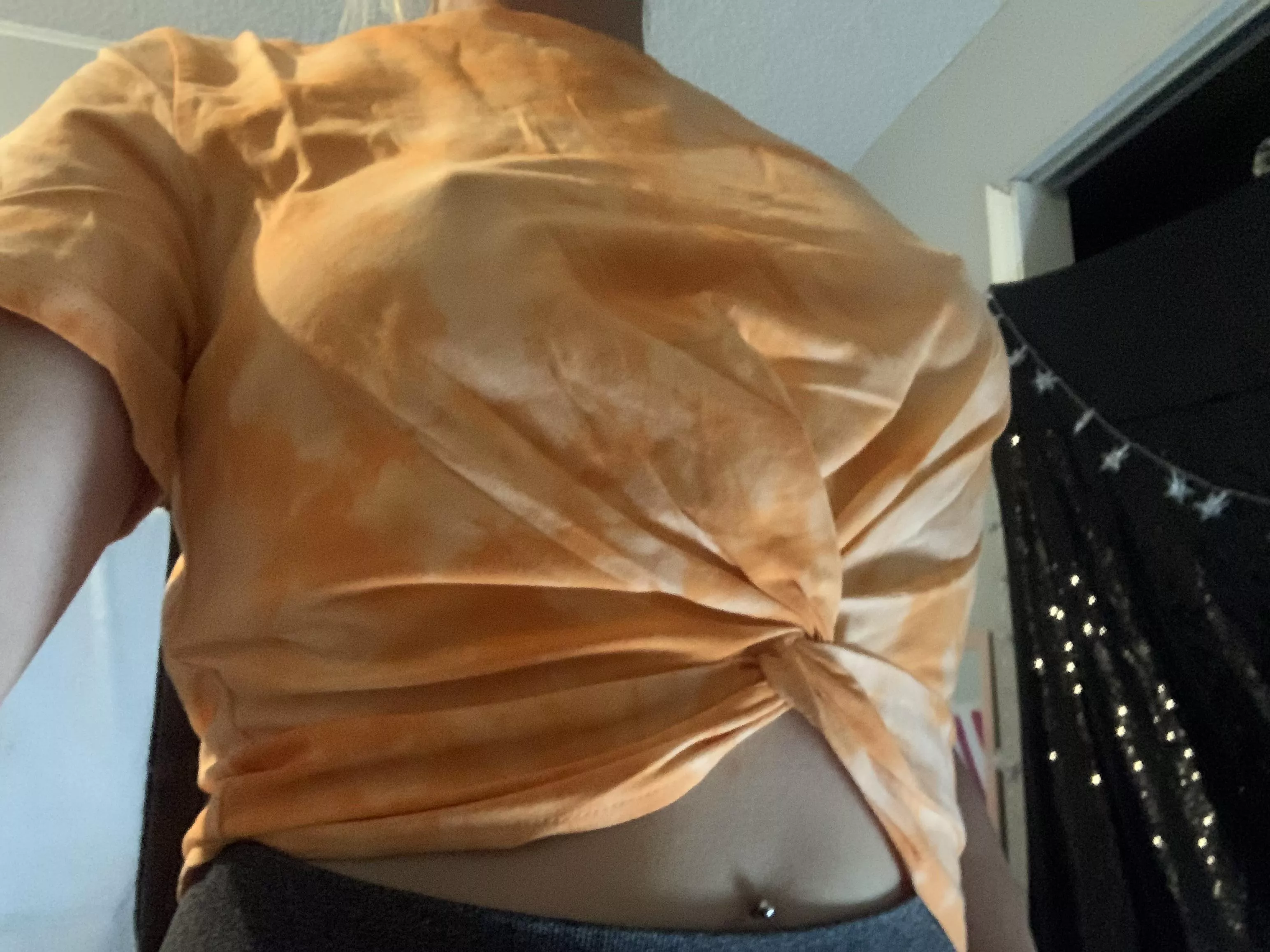 Can you tell I’m not wearing a bra in my new shirt ? Hehe