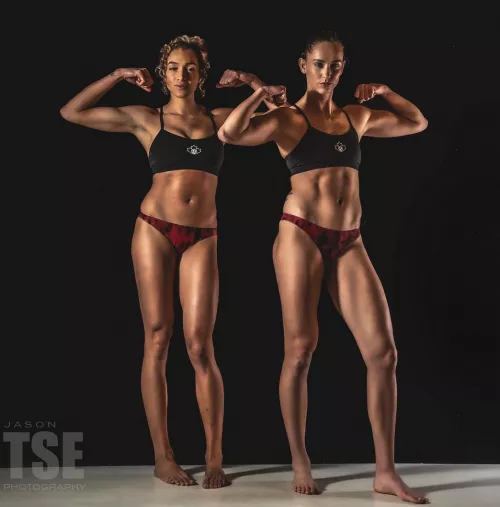 Canadian beach volleyball players Brandie Wilkerson and Sophie Bukovec