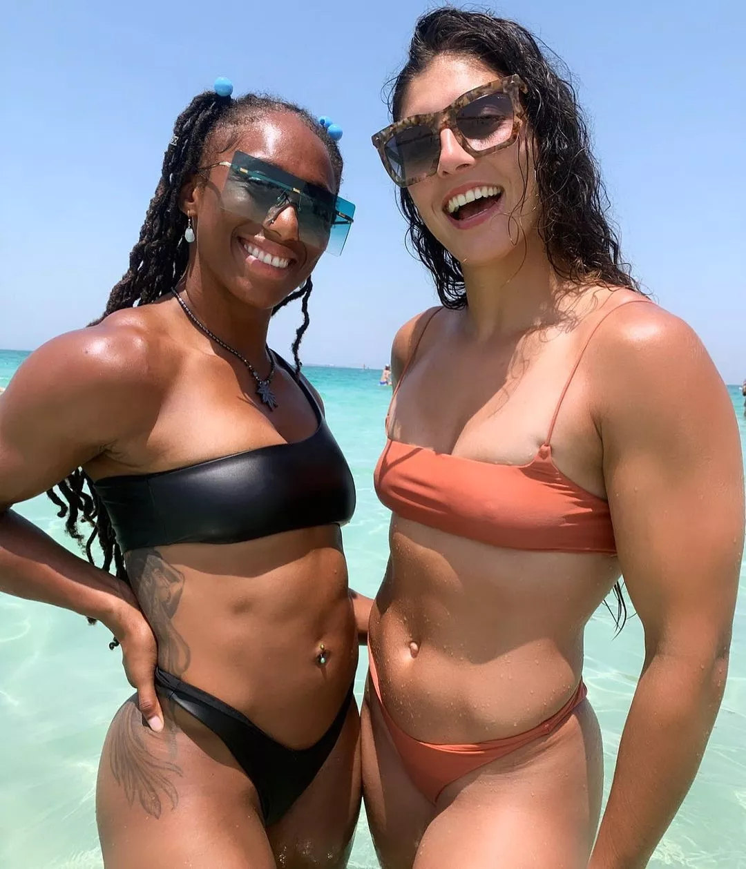 Canadian rugby players Charity Williams and Bianca Farella