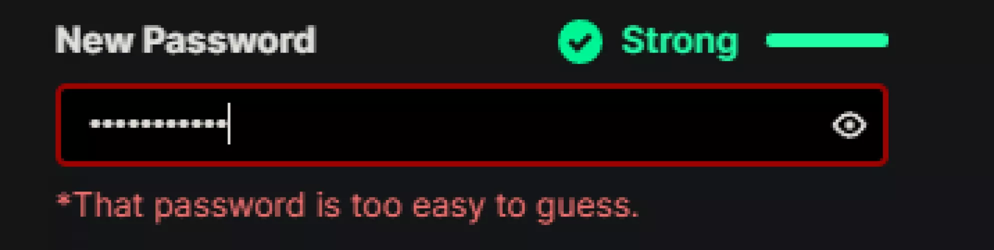 Can't change password