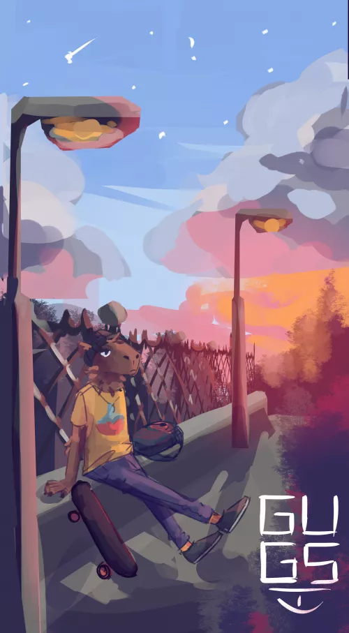 capybara enjoying the sunset