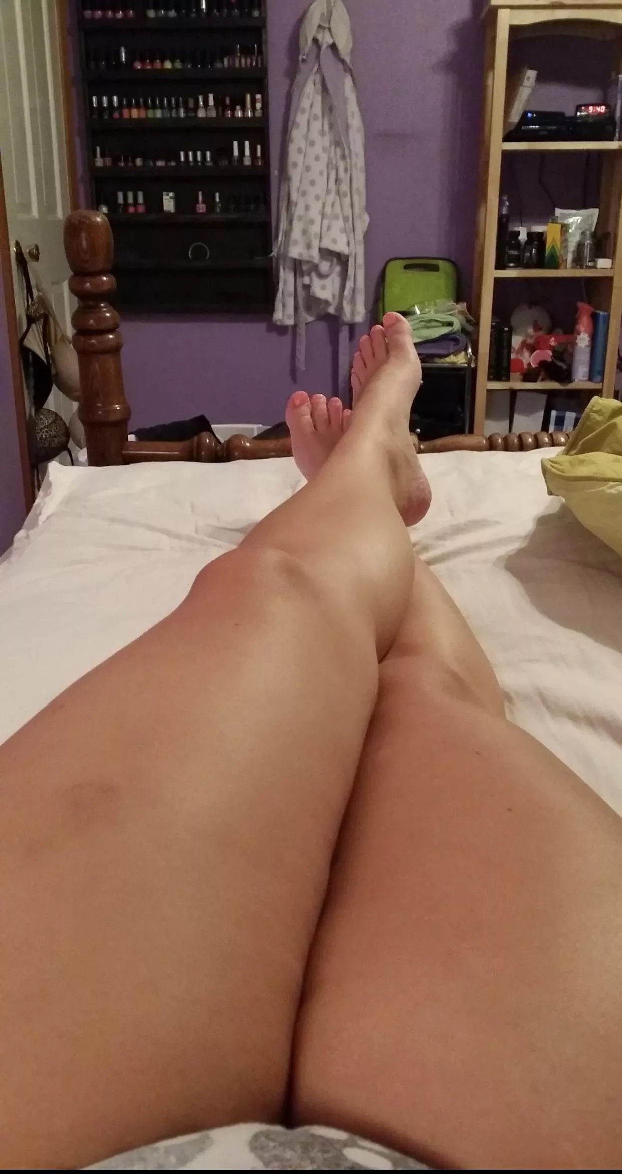 Care to spread my legs?