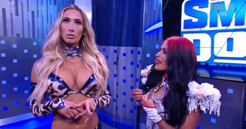 Carmella from WWE again. She even has the blank mindless stare 🥵