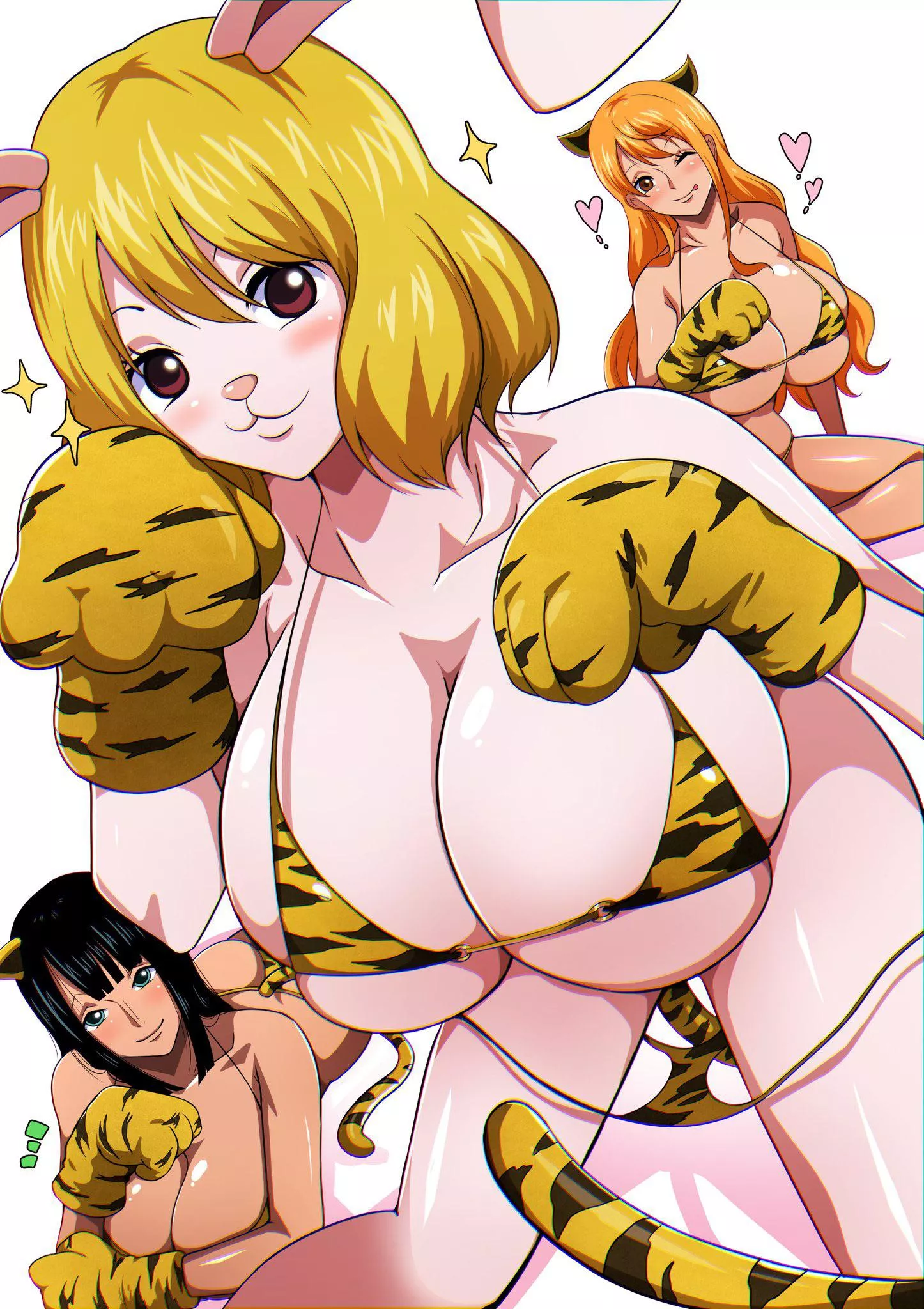 Carrot, Nami, and Robin are all ready to go