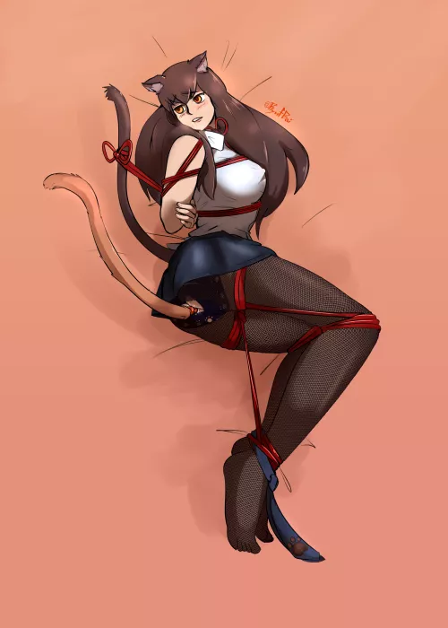 Cat girl bondage commission, made by me