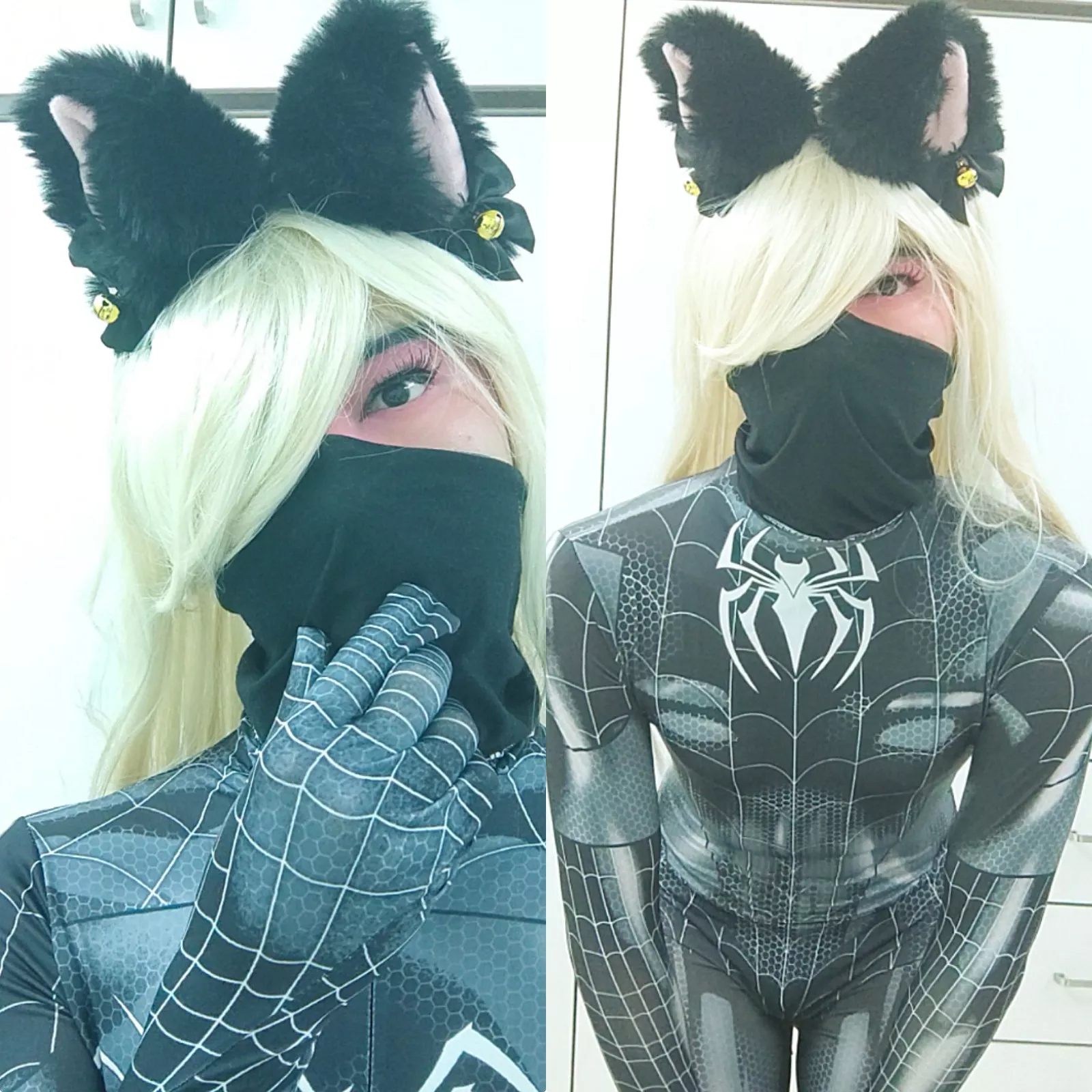 Catboy Spiderwoman💞Who's your favourite Marvel superhero?💞👉🏻👈🏻