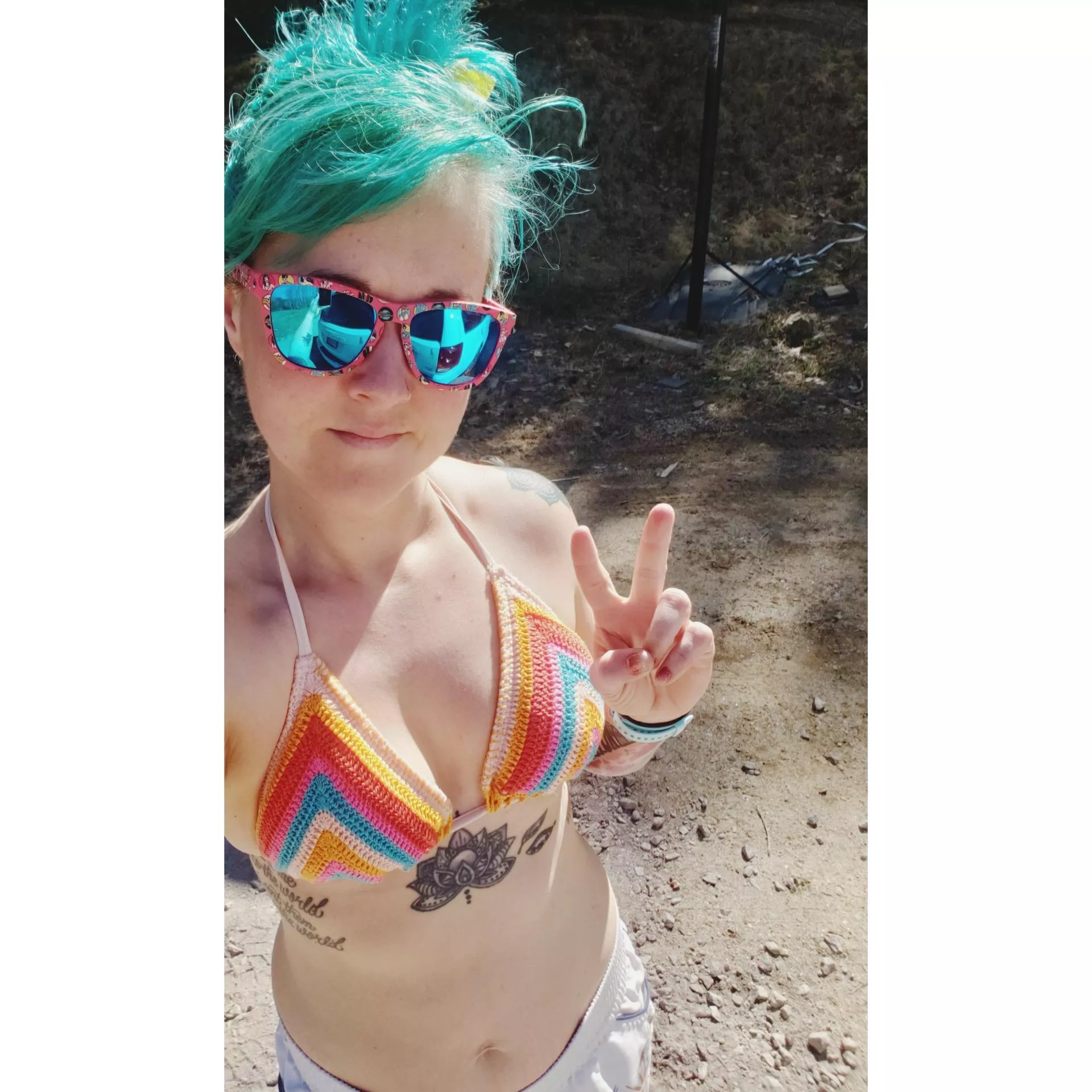 Caught smoe ryas after work! 72 degrees and I am HAPPY