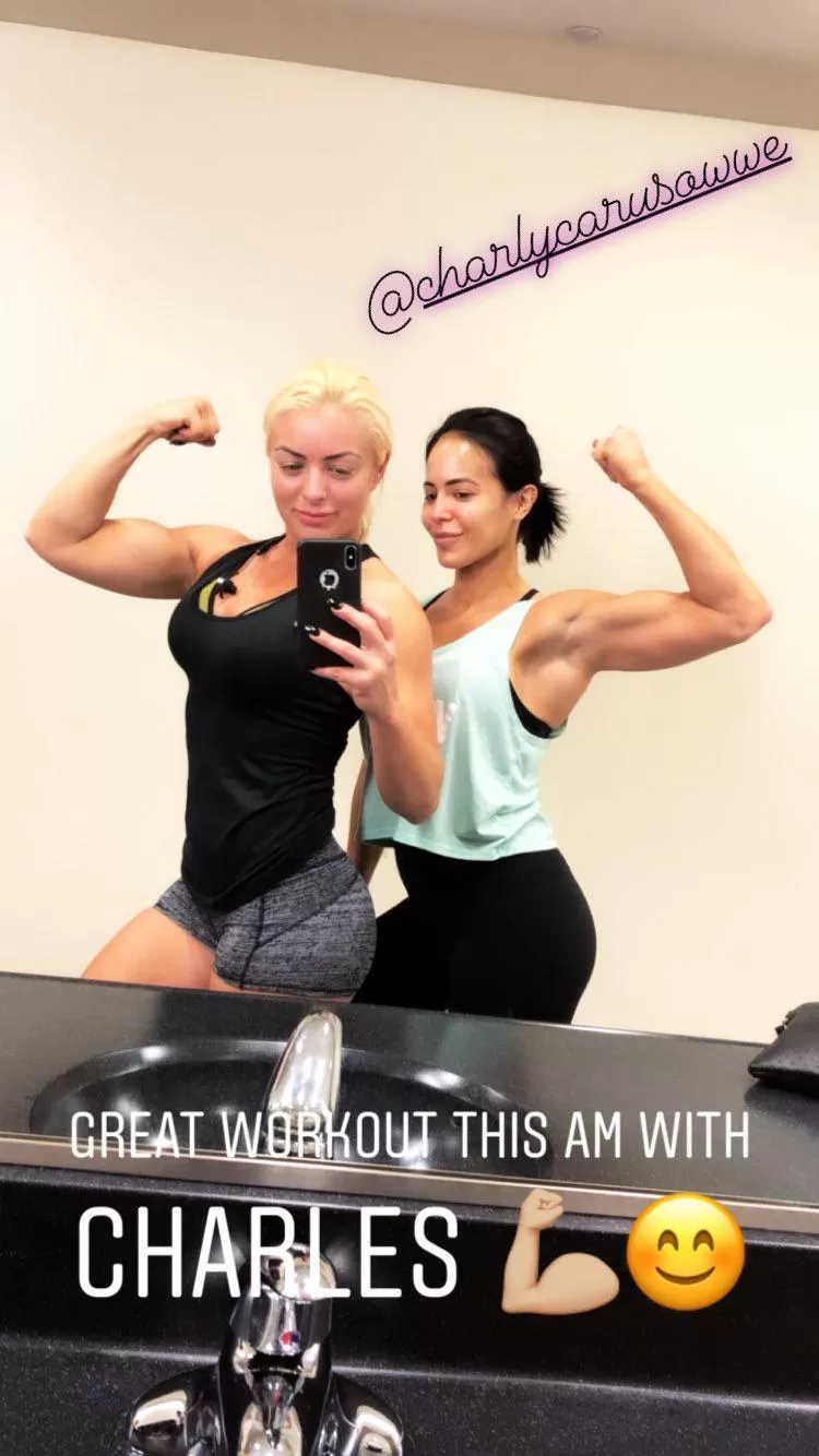 Charly’s biceps compared to Mandy’s 💪