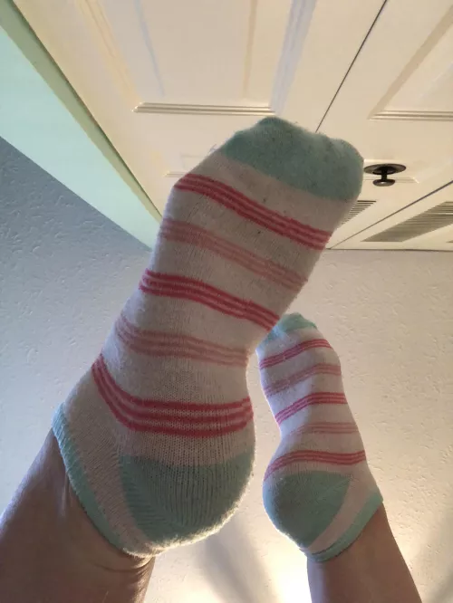 Check out my striped socks 💕 (F)