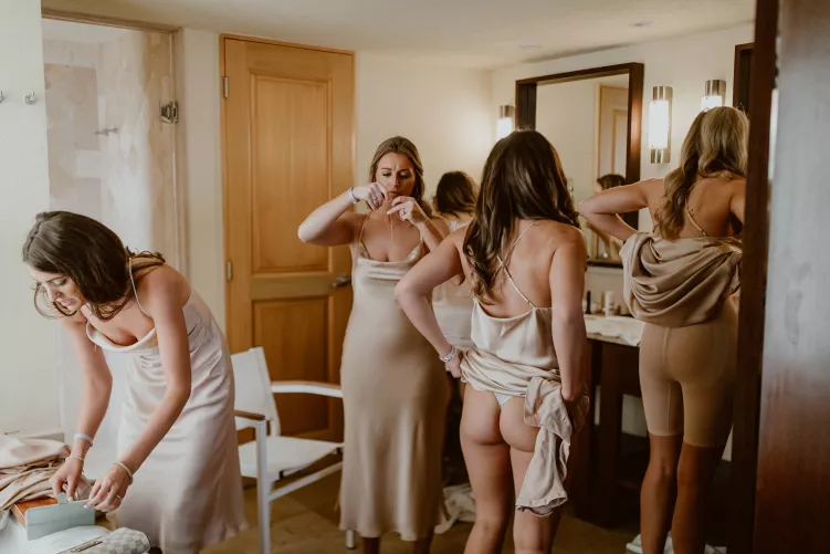 Cheeky bridesmaid ruins wedding album