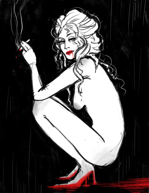 Cherry Red, Ink Black [OC] (bwibbles)