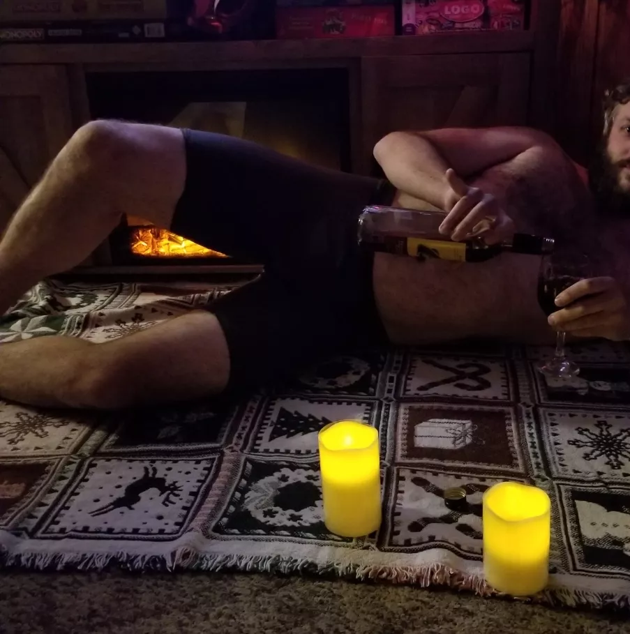 Chest hair and a drink?