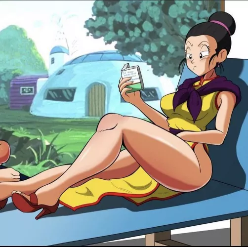 Chichi enjoying a drink