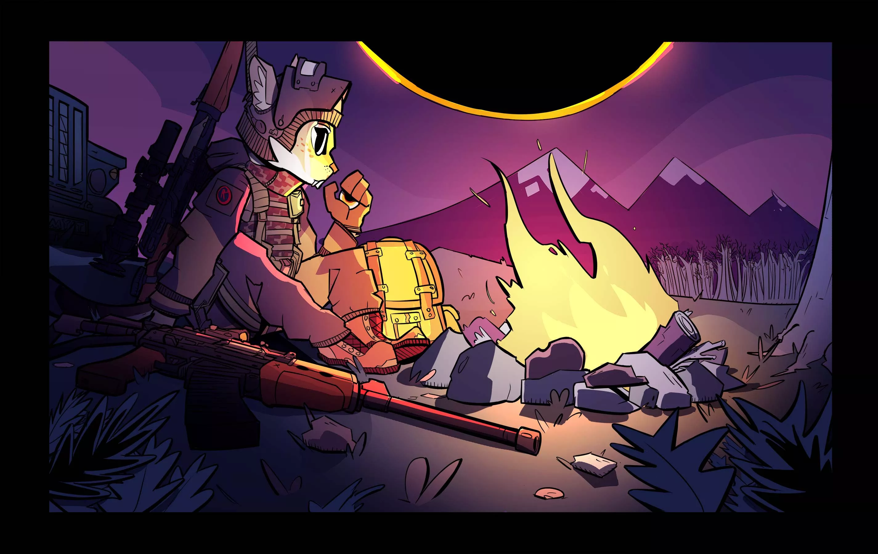 Chilling by the Fire