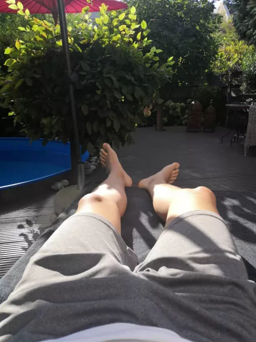 chilling in the garden