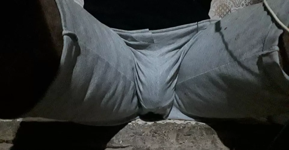 Chilling on the porch, having a smoke.