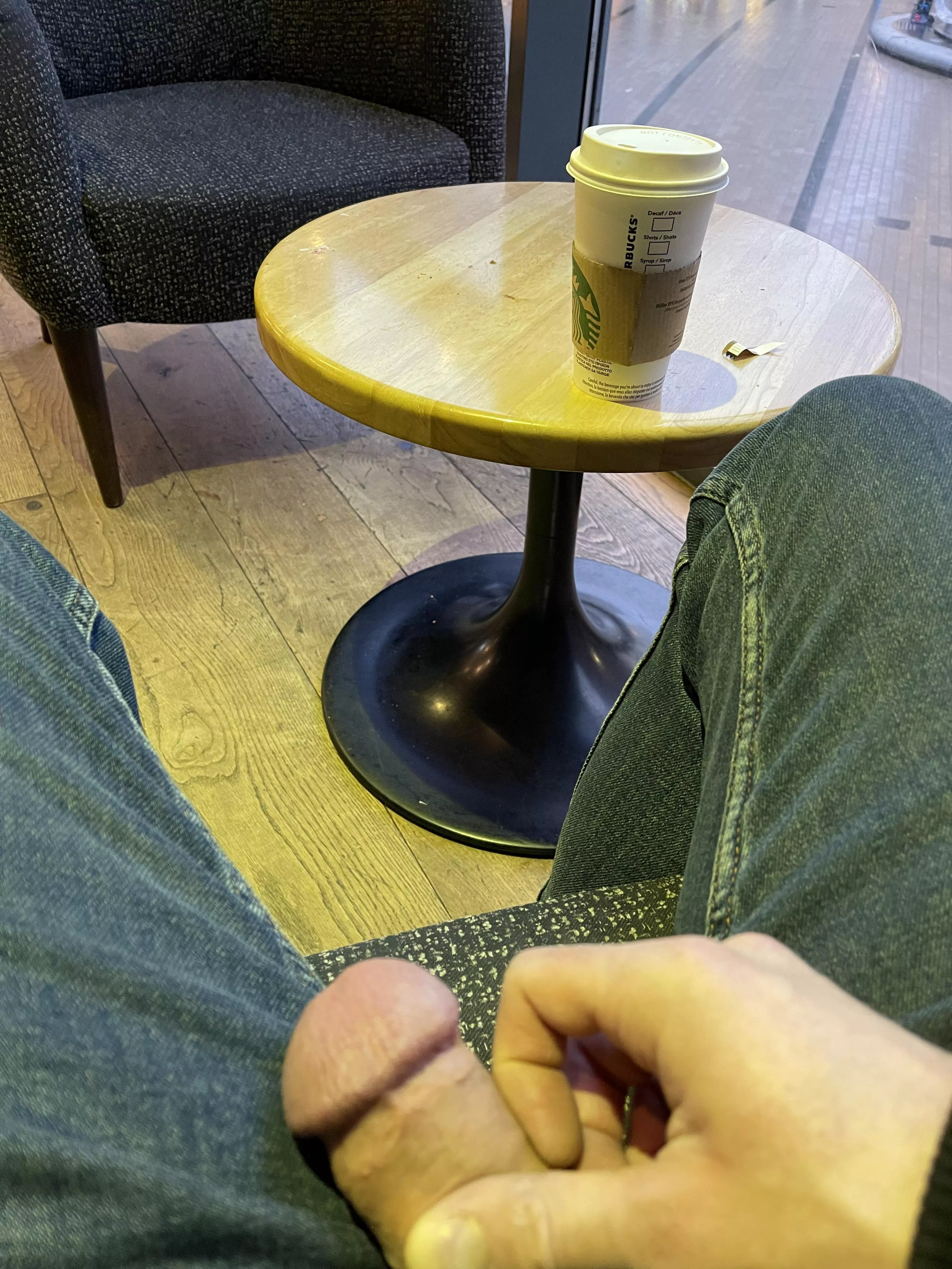 Chilling out with my coffee in Starbucks