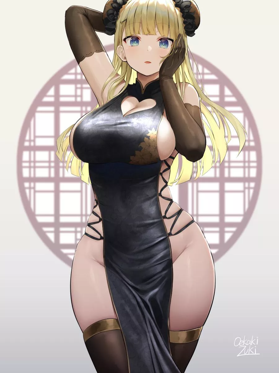 China dress with hips and thicc thighs