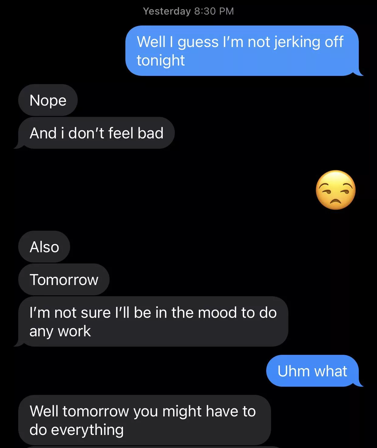 Chore chart incoming…I wonder if he regrets this yet