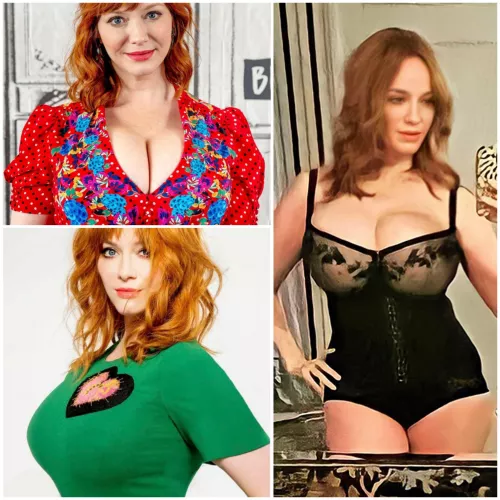 Christina Hendricks and her massive fucking titties, such a thick curvy body