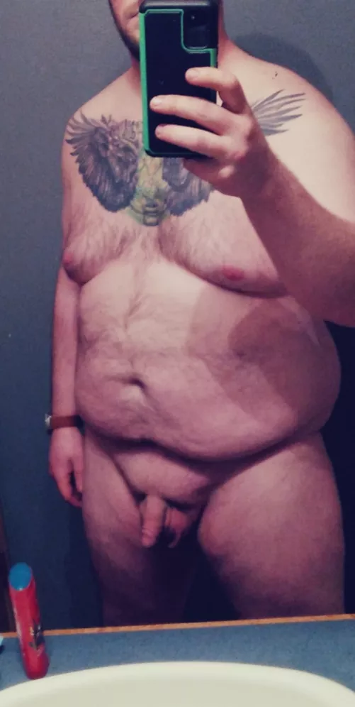 Chubby with a soft cock.