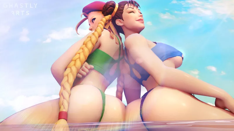 Chun-Li and Cammy (GhastlyArts) [Street Fighter]