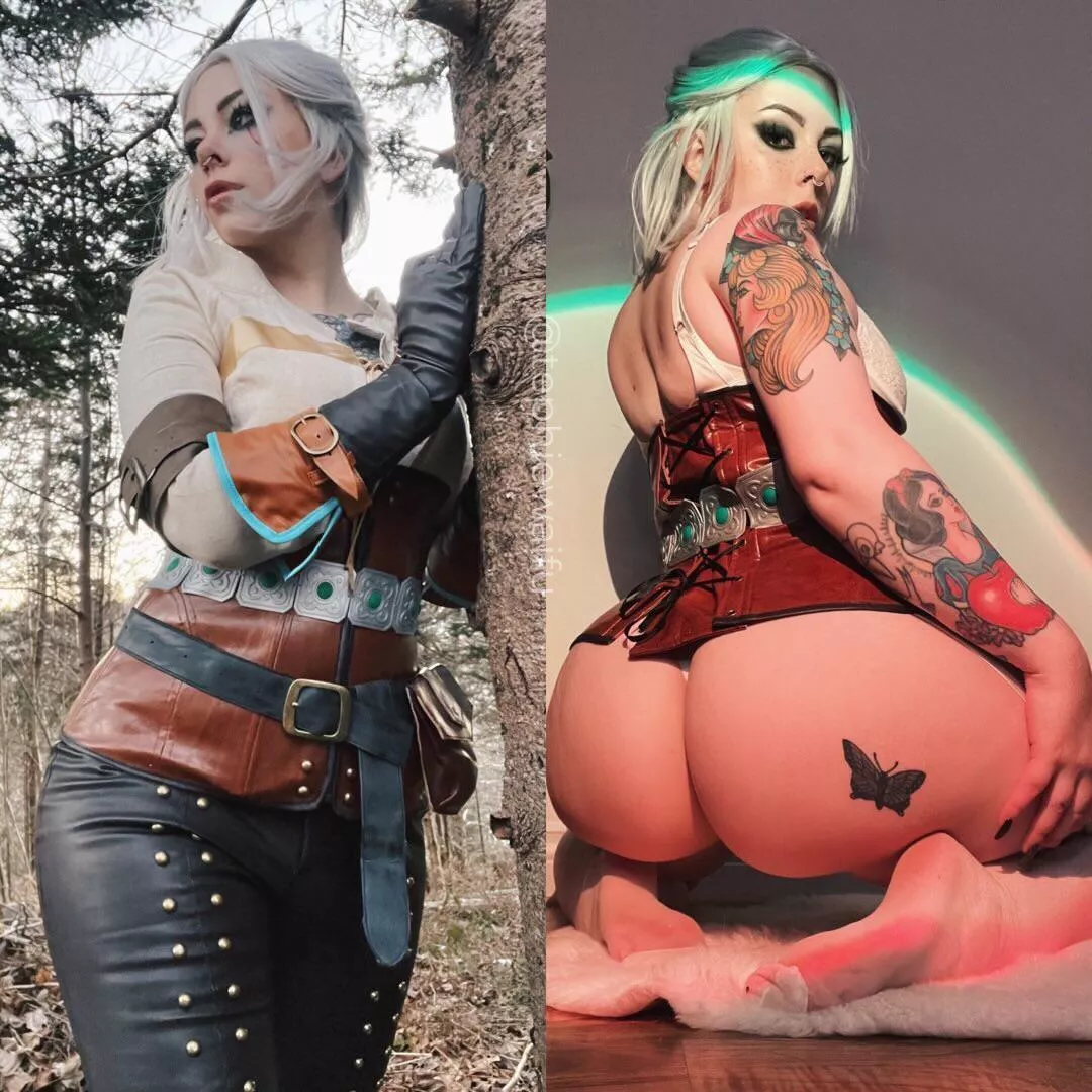 Ciri presenting her cake just for you. Ciri cosplay by TephieWaifu