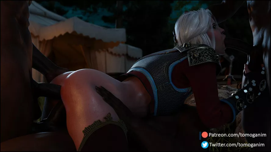 Ciri unwinding after a long hunt (Tomoganim)