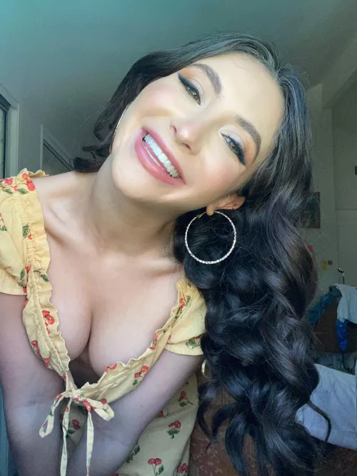 Cleavage and a smile (: