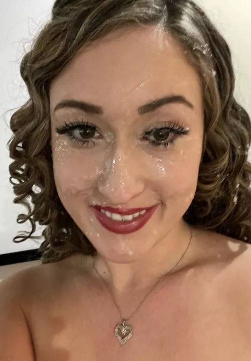 Close up of my slutty cum face