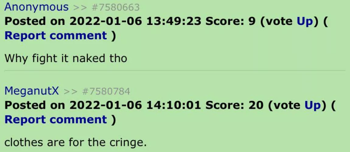 clothes are for the cringe