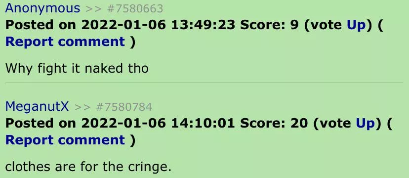 clothes are for the cringe