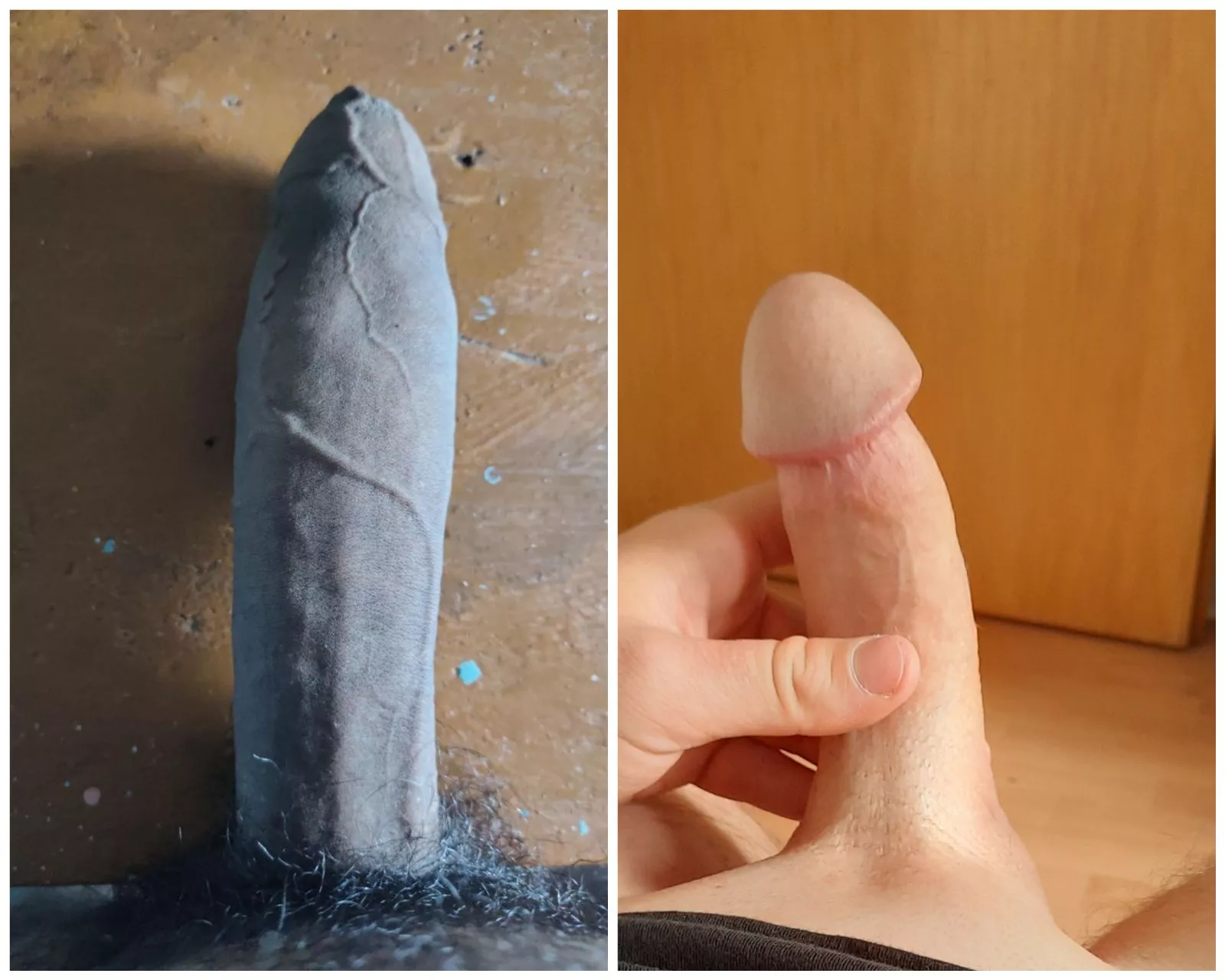 cock compare. Me(left) vs Reddit User (right) cock compare. Me(left) vs Reddit User (right)