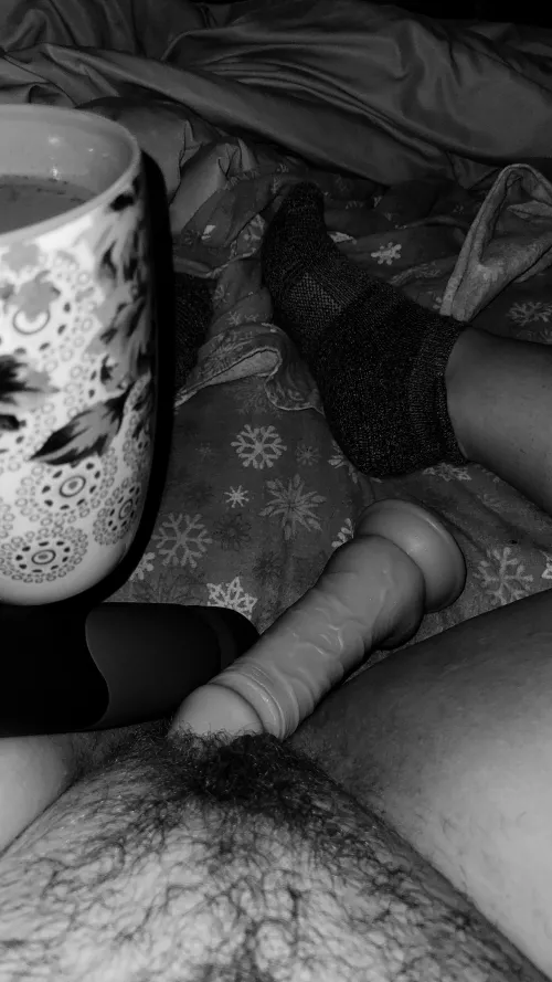 Coffee and play before the work day begins...Happy THIRSTDAY ππβ