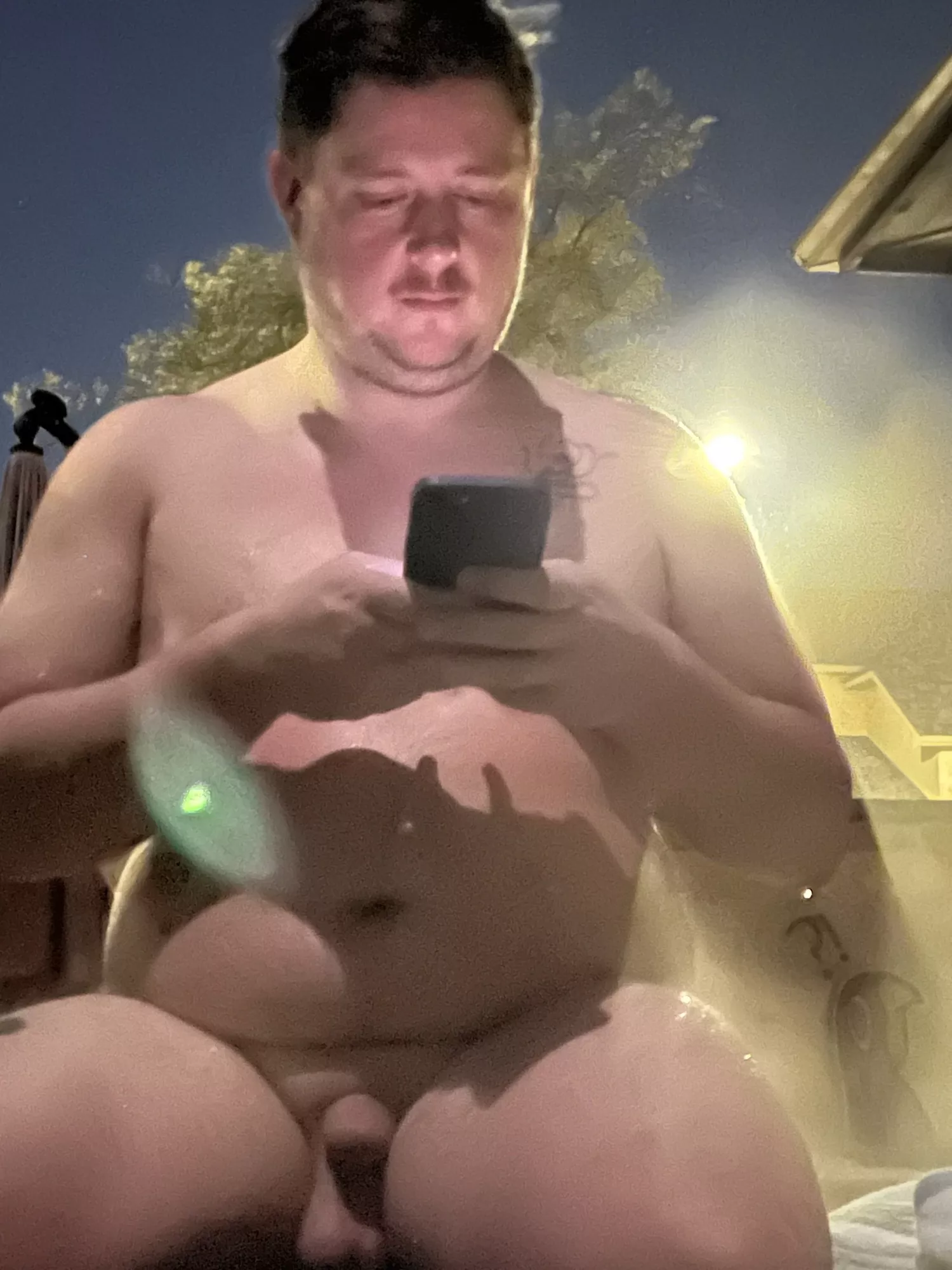 Cold night hot tubbin