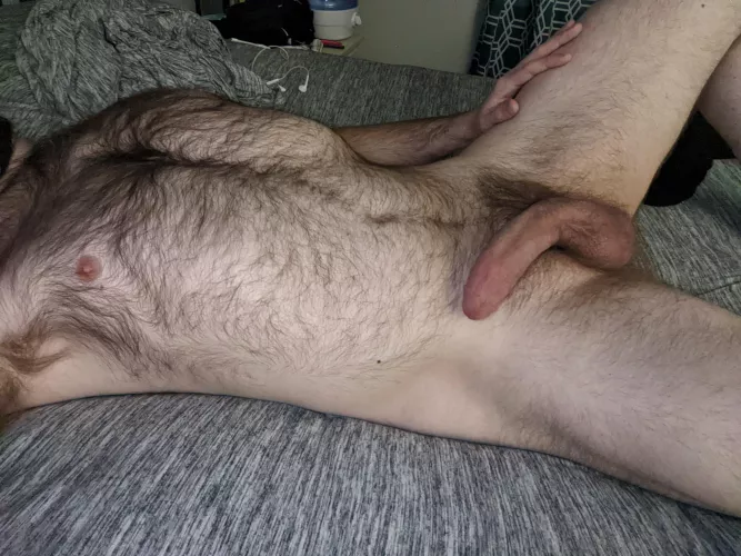 come lay with me and stroke my hairy chest