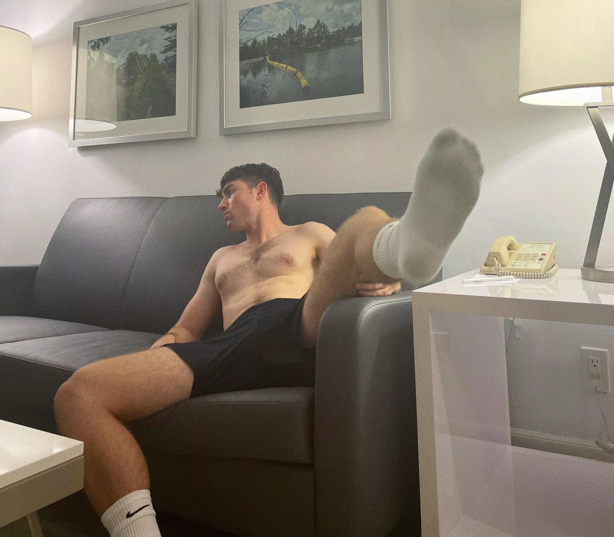 Come over to the couch and give me a foot massage 😉