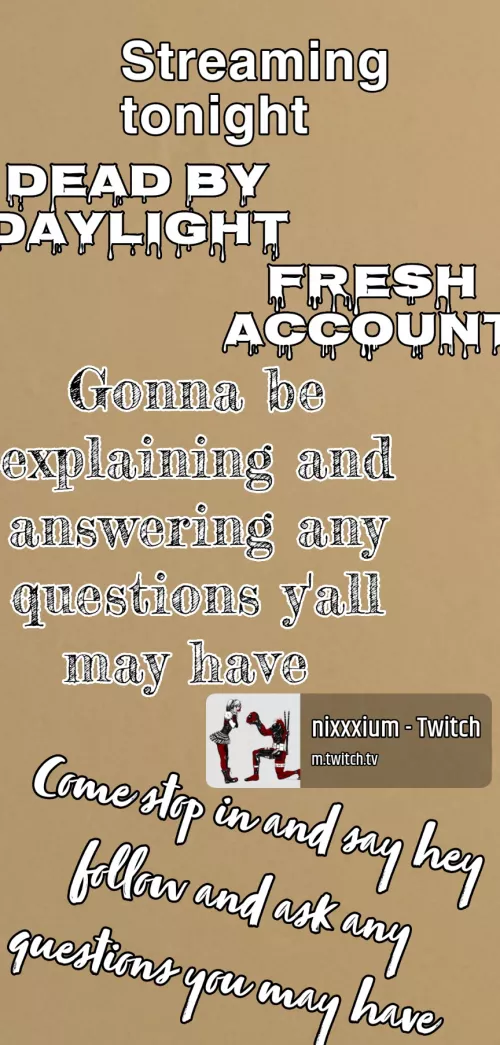 Come stop in for a bit guys :)... All support helps 🙂