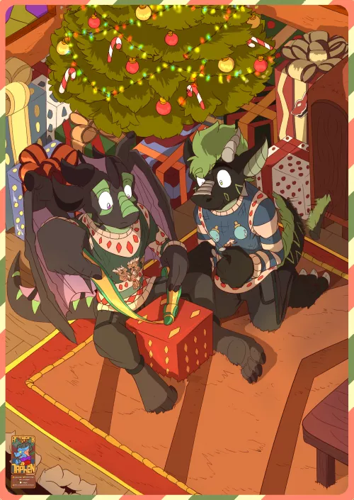 [commission] 12/25th, 00:01 AM [art by @taphenortohgjen(twitter)]