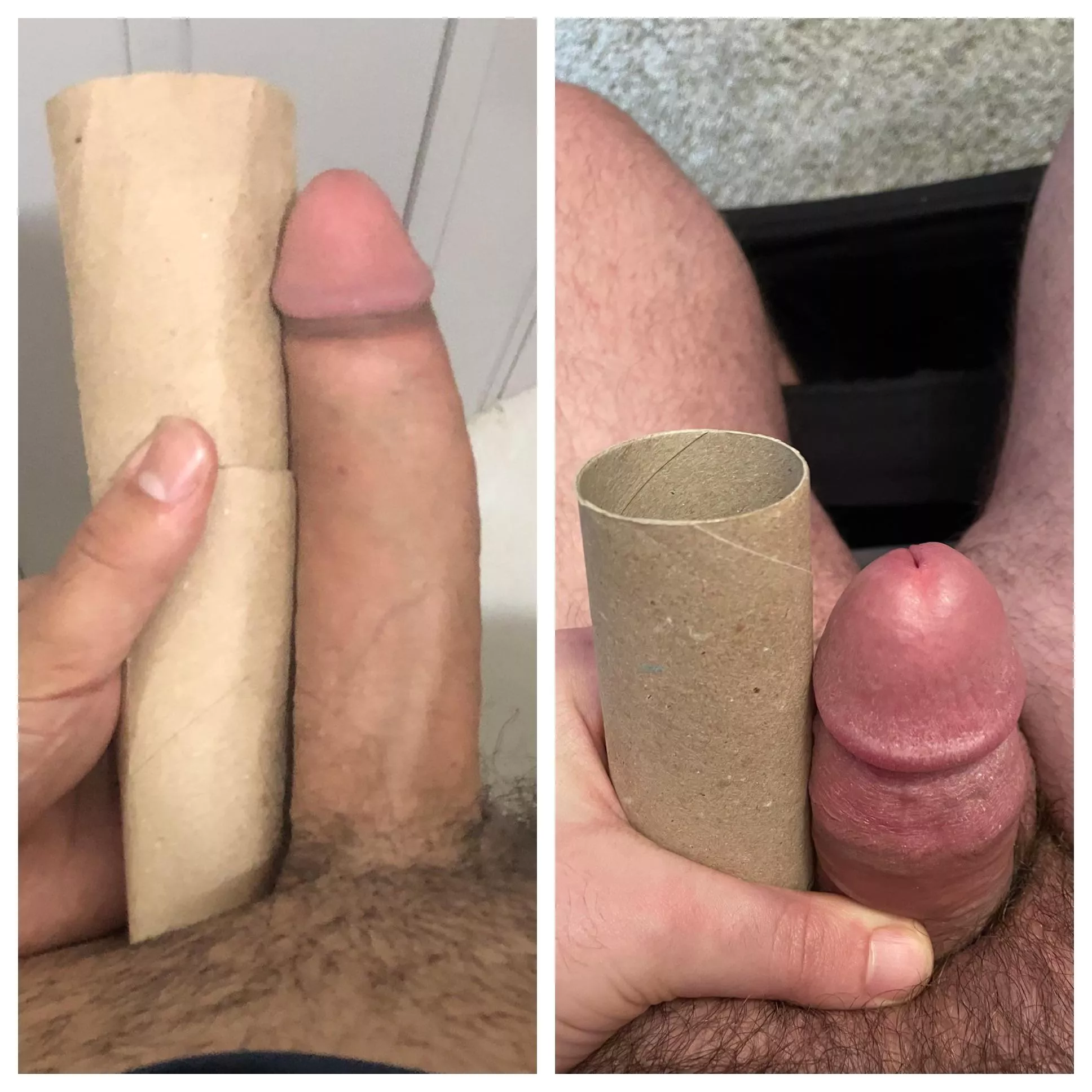 Comparing with one tp roll wasn’t enough for u/luiscarlos258 (left), meanwhile I’m (right) smaller than one 😅