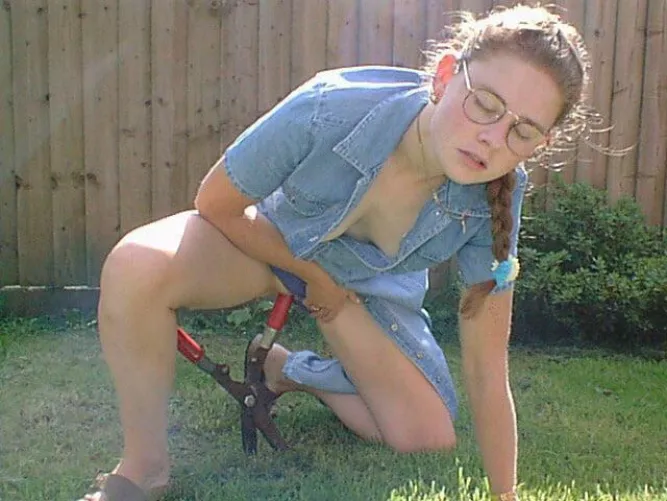 Concentrating on the feeling, not on the yard work.