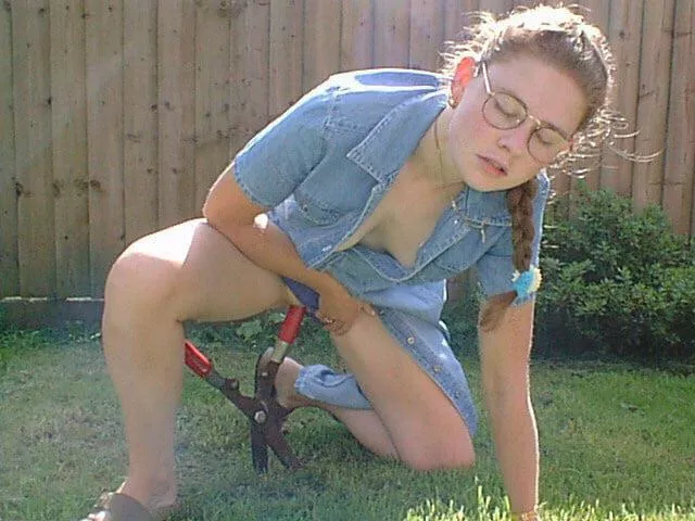 Concentrating on the feeling, not on the yard work.