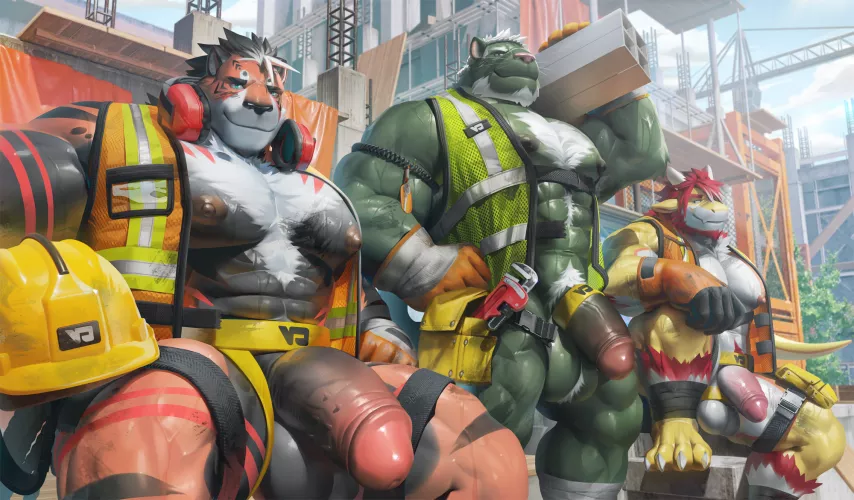 Construction workers [by @takahiro_si on Twitter]