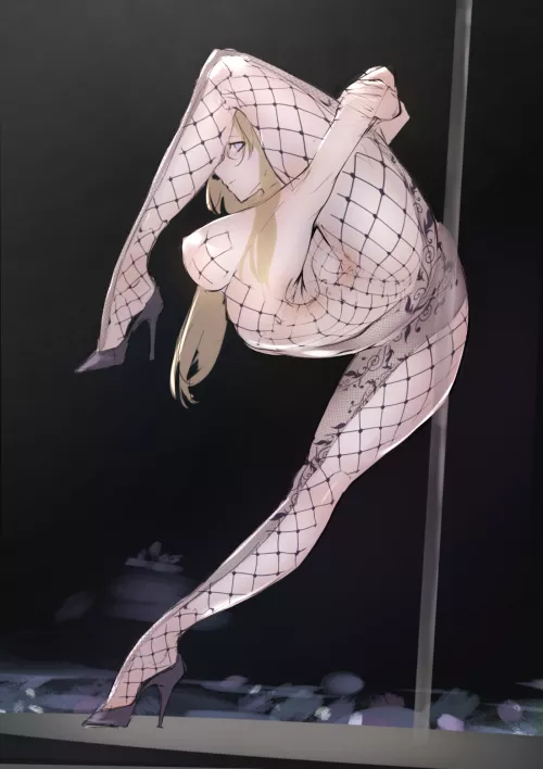 Contortion Stripper Fishnet Bodysuit (Dowson417) [Original]