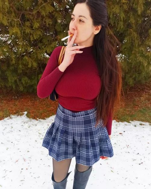 Cool air and warm smoke