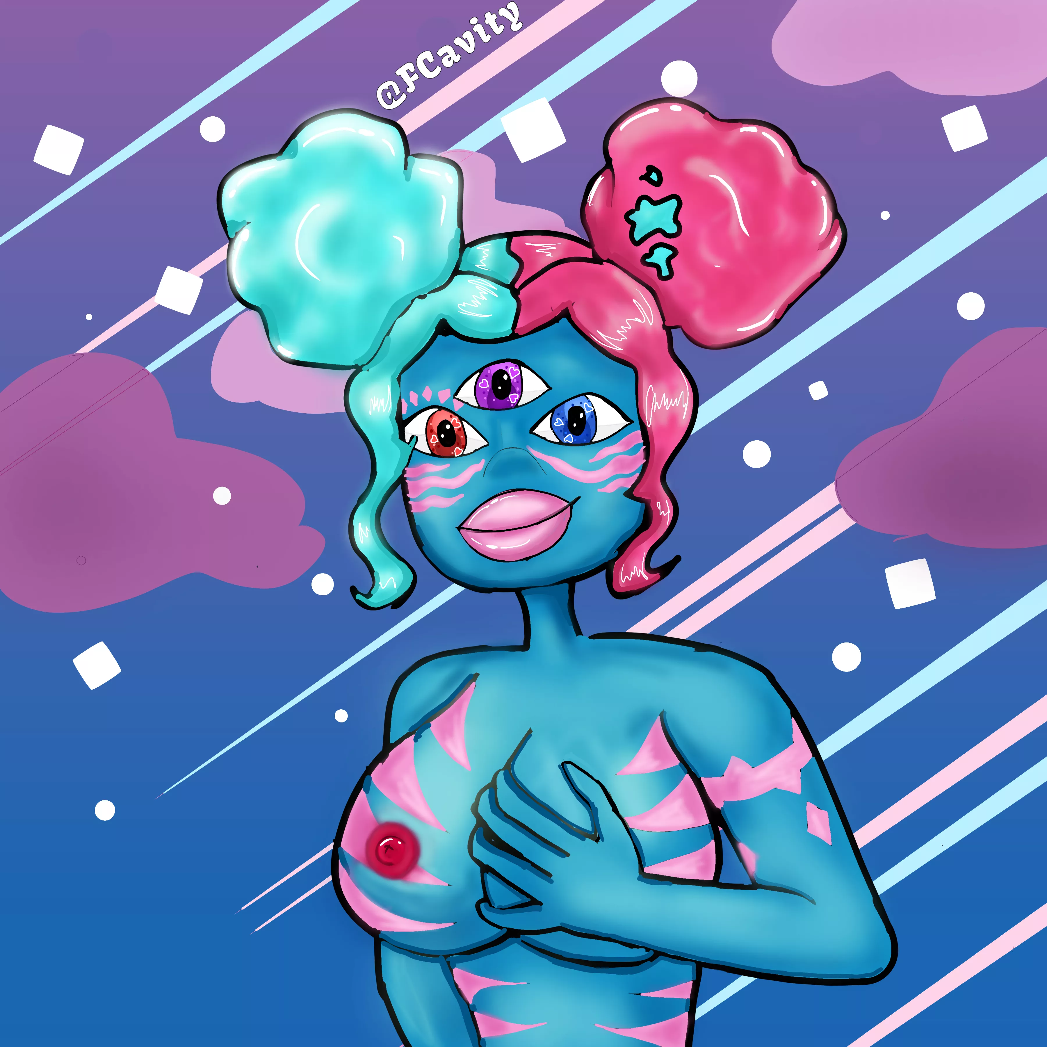 Cotton candy garnet