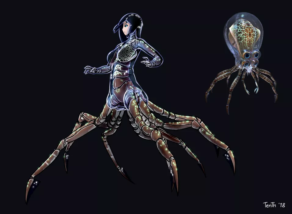 Crabsquid from Subnautica