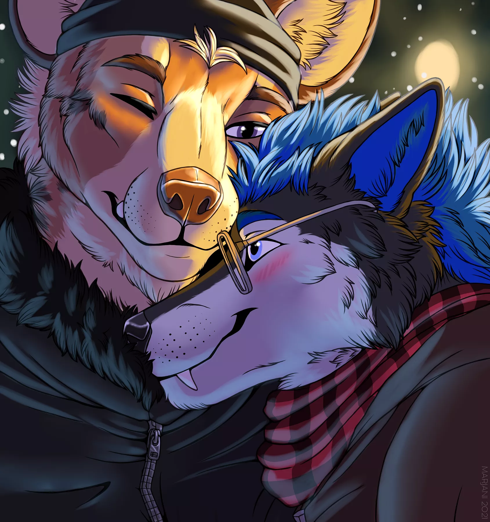 Cuddles Under the Winter Sky [Marjani]