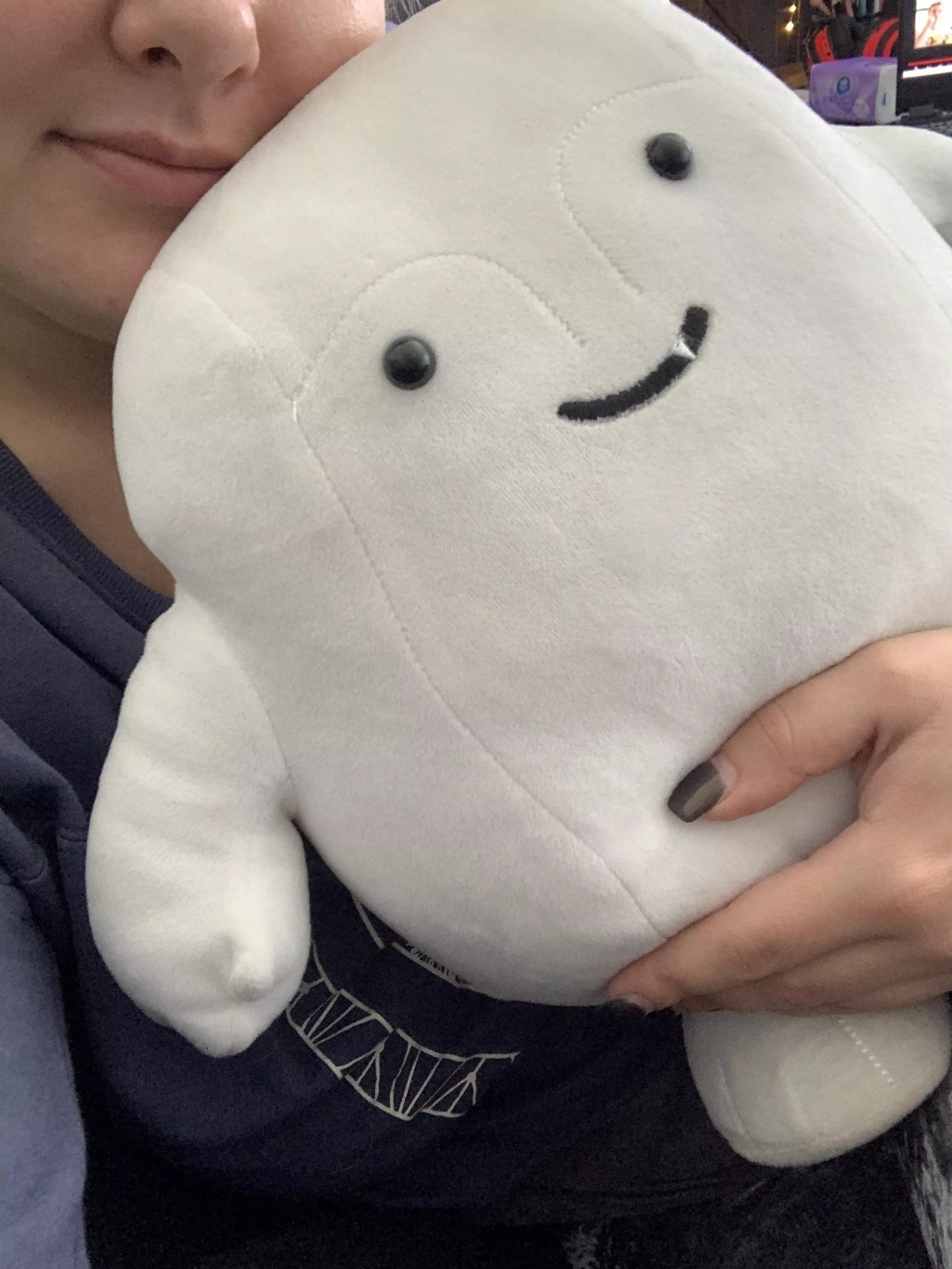 Cuddling with my adipose, and what are y’all doing? I’m new here btw