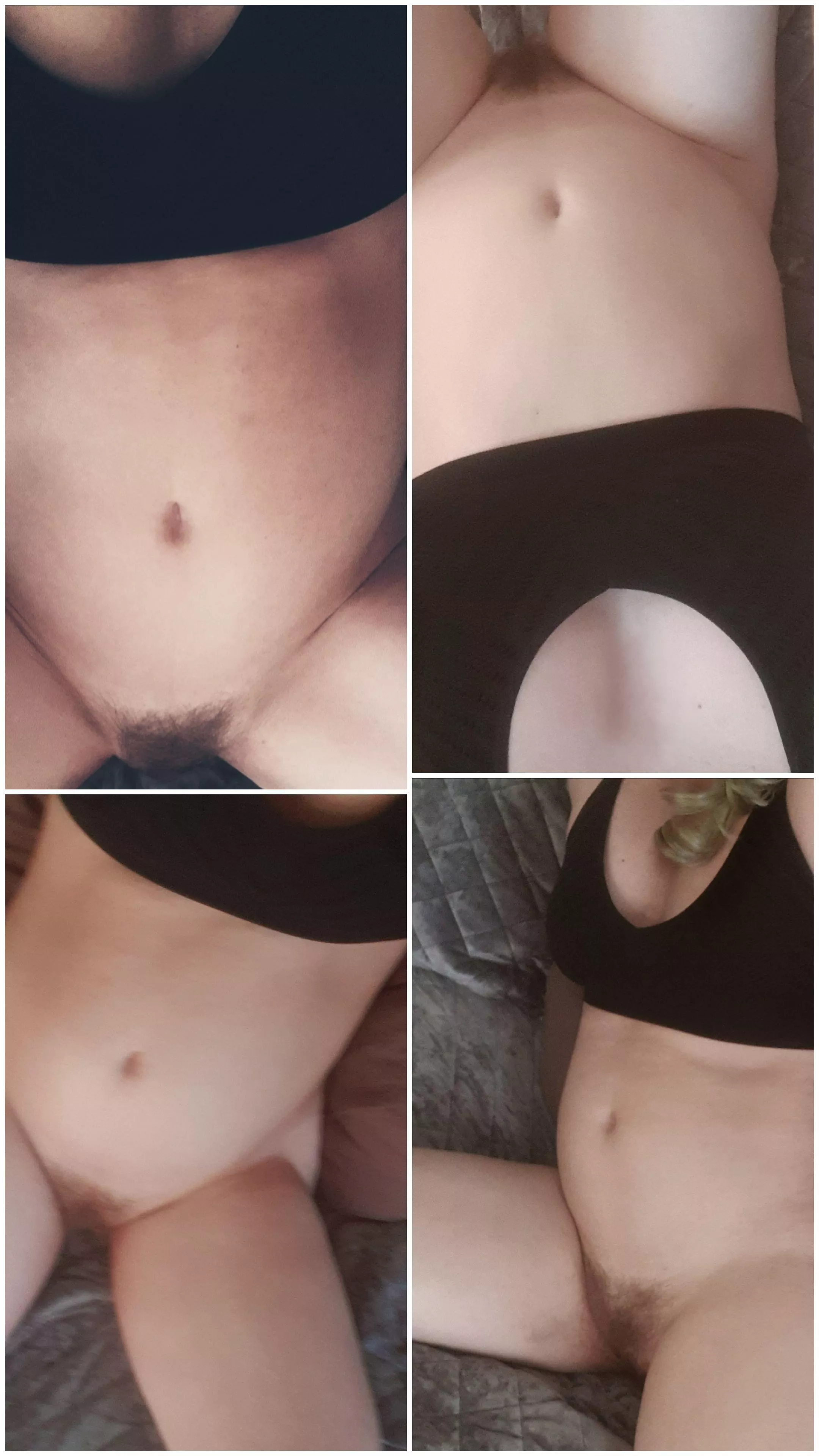 Cum all over my unshaved pussy and mumbod